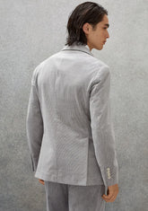 Men's Corduroy Sport Coat Blazer Jacket Black SkinOutfit